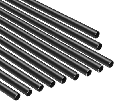 Trapbalusters / Trapspijlen - Set van 101 - Lengte 66 cm - Aluminium - Holle buis Ø 1,9 cm - Incl. doppen en schroeven - Voor trap, veranda en terras - Matzwart