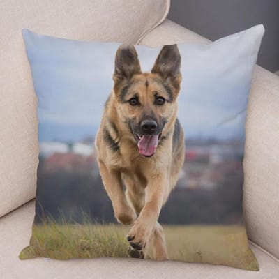 Herdershond Print Decoratieve Kussensloop Woonkamer Kantoor Sieraden Huis Kussensloop 45x45cm