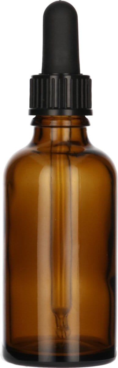 2x Druppelflesje met Druppelaar 50 ml - Bruin - Pipetflesje, Lege Druppelfles Pipet, Glazen Druppel Fles, Drops - Vulbaar - Glas - 2 Stuks