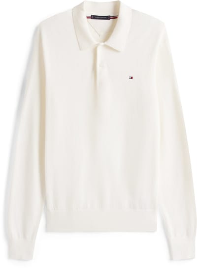 Tommy Hilfiger trui katoen normale fit effen beige