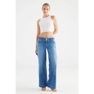 Cup of Joe Carlotta wide leg jeans medium blue