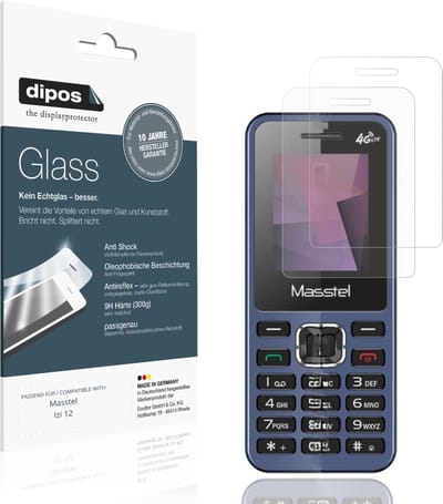 dipos – 2x Matte Pantserfolie geschikt voor Masstel Izi 12 | 9H Screenprotector