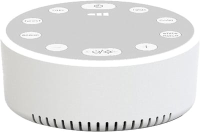 Draagbare Geluidsmachine - Witte Ruis Apparaat - Slaap Verbeteren - Instelbare Geluiden Geheugenfunctie - 82 cm - Wit