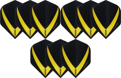 Darts Set - 3 sets (9 stuks) dart flights - Geel - Vista-X