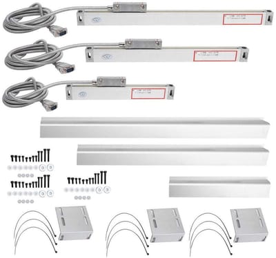 Lineaire Schalen Set - Draaibank Schalen - Nauwkeurig Meten - Hoge Precisie Aluminium - 0-500 mm - Zilver