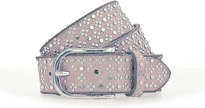 b.belt Leren Riem Tini Silver Leather Belt W80 Ash Rose Oud roze