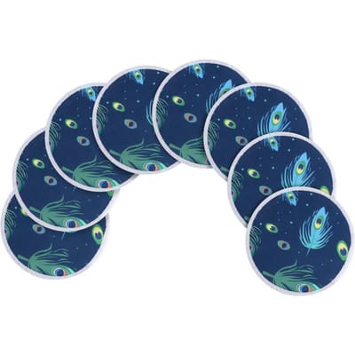 8 pièces de Coussinets d'Allaitement Réutilisables 3 Couches Lavables Imperméables au Lait Super Absorbants pour Tétine d'Allaitement pour Lait qui Fuite G73 blue