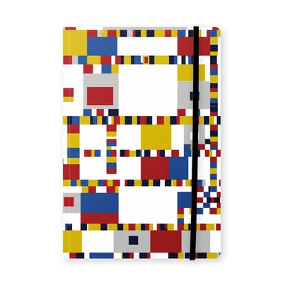 Lanzfeld Mondriaan - Kunst Notitieboek A5 - Gelinieerd - Broadway Boogie Woogie - 80 Pagina's - Softcover