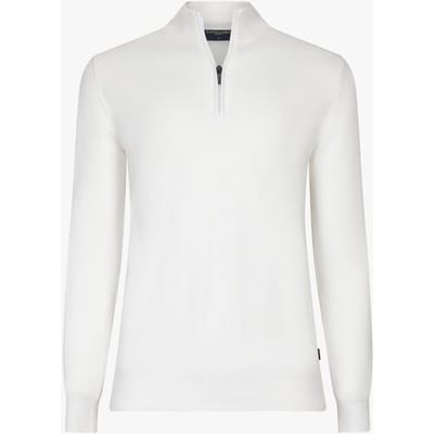 Cavallaro Napoli Trui Levanzio Half Zip Fine Texture Cotton Cashmere Off White / male