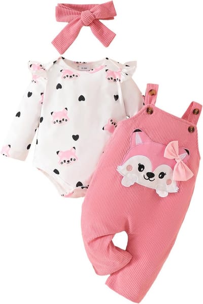 Schattig Meisjes Jumpsuit Jurk met Bloemenprint en Verstelbare Bretels