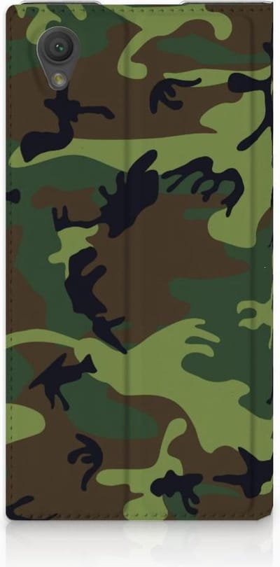 Sony Xperia L1 Hoesje met Magneet Army Dark