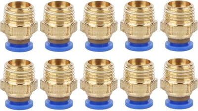 Rechtdoorschuif snelkoppeling, 1/4" PT mannelijke aansluitingen, fittingen voor 6mm buis, accessoires voor pneumatische toepassingen, 10 stuks, luchtcompressor, slangverbinder, pneumatische systemen