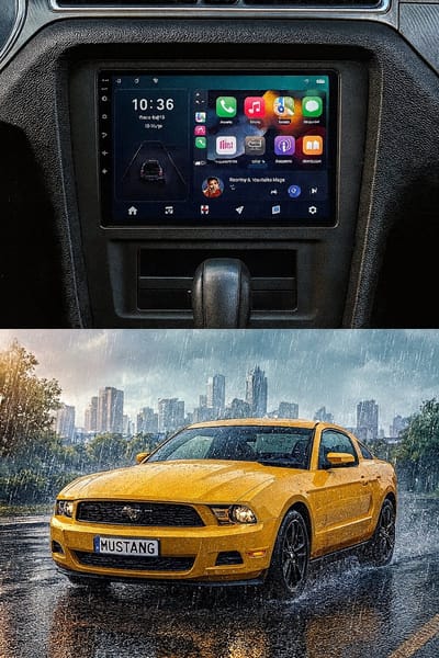 ADIVOX 10.1 inch T1 geschikt voor Ford Mustang 2009-2014 Android 15 Carplay/Auto/Wifi/RDS/DSP/NAV/DAB+