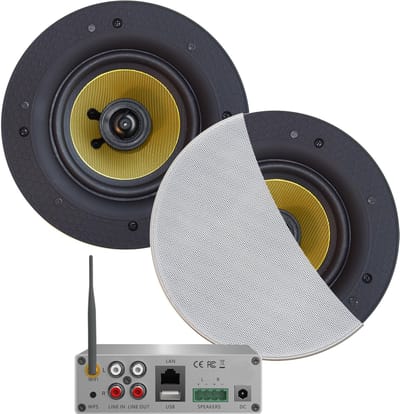 AquaSound WMA70-ZW WiFi-Audio versterker 70 Watt met Zumba speakers