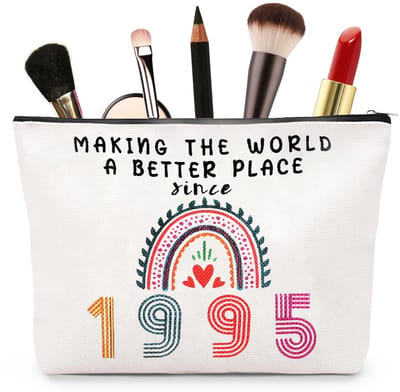 Dailygoods - Aucuu Make-uptas, cosmetische tassen, verjaardagscadeaus voor vrouwen, portemonnee reizen cosmetische tas make-up tas, geschenken voor beste vriend vrouwen zus mama, #4 1995, 1