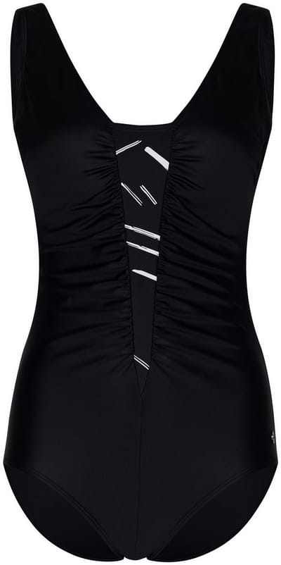 Dames Badpak Pastunette - White Stripes - Zwart - Maat 38