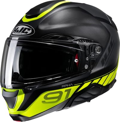 HJC RPHA 91 Rafino Zwart Geel Mc3Hsf Systeemhelm - Helm