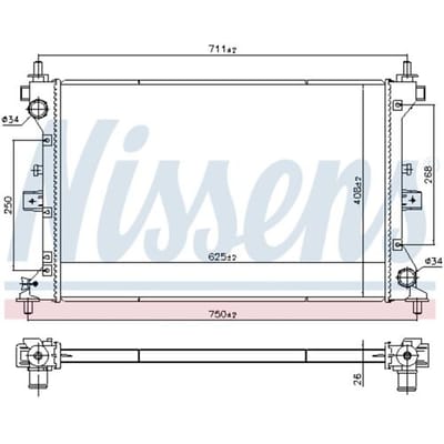 Radiator, motorkoeling NISSENS 606383