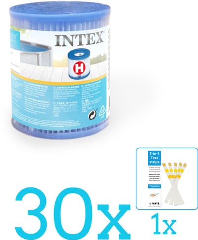 Intex Filtercartridge Type H 29007 - Filter voor filterpomp - Volumebundel - Filter - 30-delig