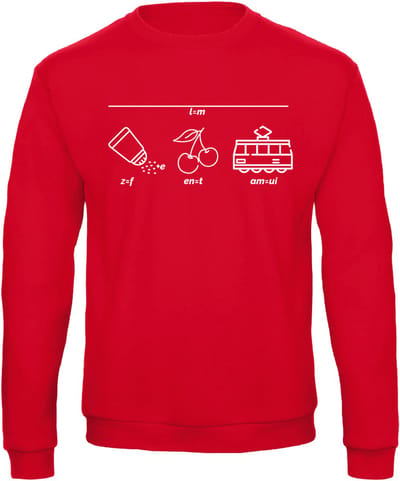 Mijn foute kersttrui - Rebus - Sweater - rood - M