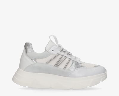 Tango kady fat 435 sneakers dames wit/zilver leer