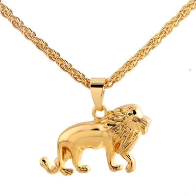 Heren ketting met leeuw hanger - Goudkleurig - cadeau voor heren - black friday 2023 - sinterklaas schoencadeautje - kerstcadeautje voor man