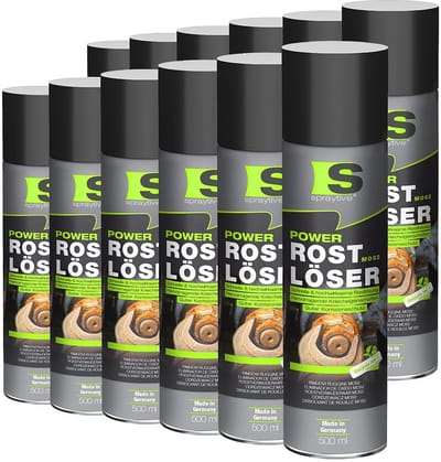 Spraytive 12x 500ml roestoplosser mos2 kruipolie smeermiddel voor bouten en moeren dringt diep door beschermt tegen roest en corrosie