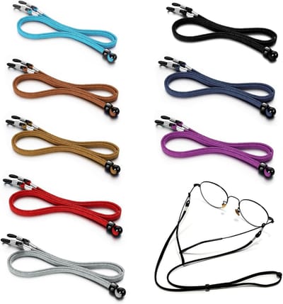 Brillenkoorden Set - Halterbandjes Kettingen - Veilig Dragen - Verstelbaar Antislip - 8 Stuks 35cm - Meerdere Kleuren