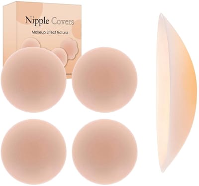 Dailygoody - Herbruikbare tepelafdekkingen - Onzichtbaar - Zelfklevend - Roze - Siliconen tepelafdekking - Comfortabel en discreet - Geschikt voor dam.