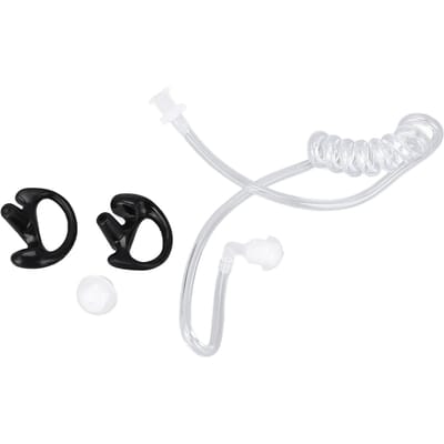Akoestische Oortube Lucht Akoestische Spiraalbuis Oordopje Headset Akoestische Spiraal Twee Weg Radio Audio Kits wit