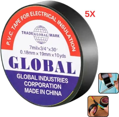 50m Hittebestendige Zwarte Elektrische Isolatietape – Rubberen Tape voor Industrieel & Huishoudelijk Gebruik – Sterk, Flexibel & Veilig
