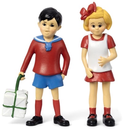 Kinderboeken Pippi Langkous speelgoedfiguren Tommy & Annika poppen.