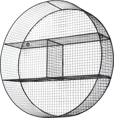 LOFT42 Gaas  Wandrek Rond Large Zwart - Metaal - Ø70x20