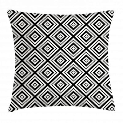 Abakuhaus Geometrische Kussenhoes 40x40 cm – Zwart-Wit, dubbelzijdig