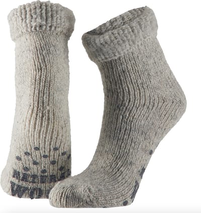 Apollo - Kids - Wollen - Sokken - Antislip - Grijs - Maat 31/34