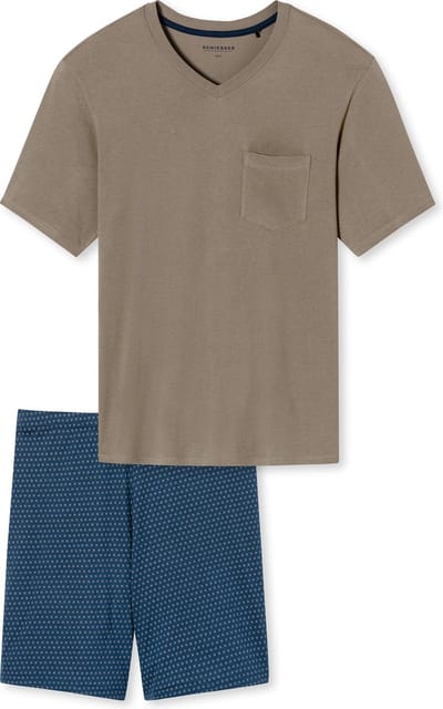 Schiesser - Comfort Essentials – Pyjama – 181153 – Beige Brown - Maat M