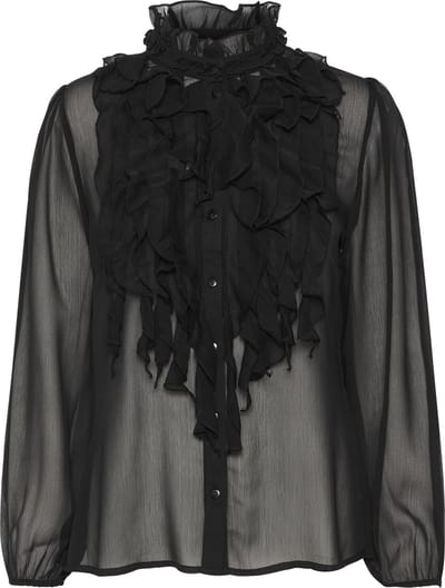 Saint Tropez LiljaSZ Crinkle LS Dames Blouse