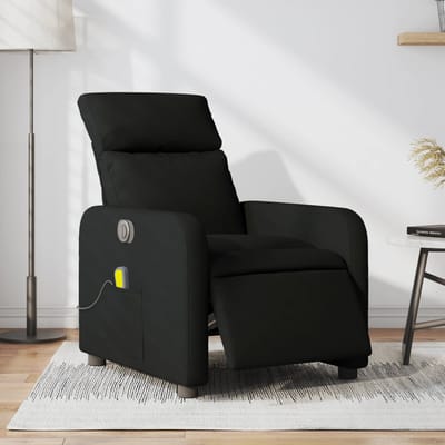 vidaXL - Massagestoel - elektrisch - verstelbaar - stof - zwart