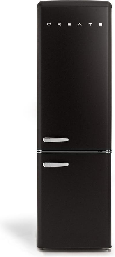 CREATE - Koelkast met vriezer - Combi koelkast - Capaciteit 244L - 3 verwisselbare planken - ECO Friendly - Zwart - FRIDGE STYLANCE