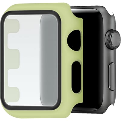 Telefoonglaasje Hoesje met Screenprotector Geschikt voor Apple Watch 1\ Apple Watch 2\ Apple Watch 3 - 38mm - Lichtgroen