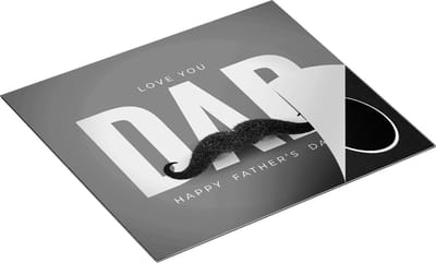 Chefcare Inductie Beschermer Love You Dad - Vaderdag - Papa - Zwart Wit - 60x50 cm - Afdekplaat Inductie - Kookplaat Beschermer - Inductie Mat
