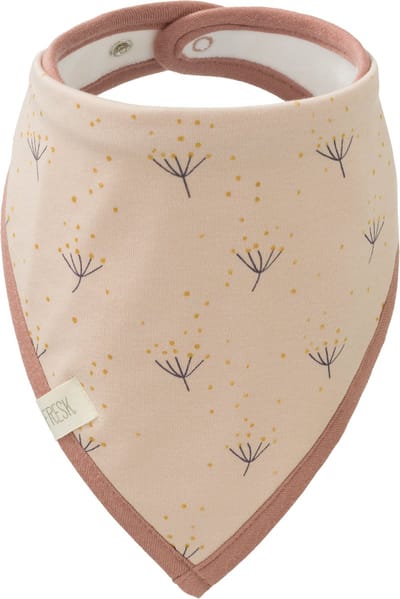 Fresk Bandana voor Baby's Meisjes - Slabbetje Met Drukknoop – Zakdoek – Biologisch Katoen Roze - Dandelion