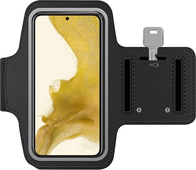 Arara Armband Geschikt voor Samsung Galaxy S22 Plus sportarmband - hardloopband - Sportband hoesje - zwart