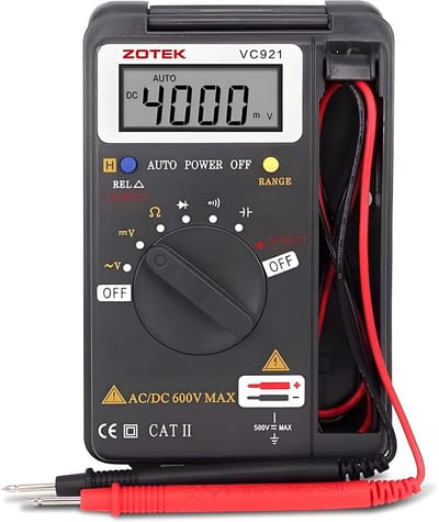 Digitale Multimeter - Zakformaat Tester - Elektrische Metingen - LCD Achtergrondverlichting - Compact Ontwerp - Zwart