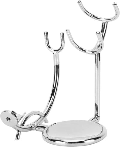 Handmatige Scheermes Houder van Electroplated Metaal met Borstel, Zeepkom en Functie voor Baardtrimmen voor Mannen
