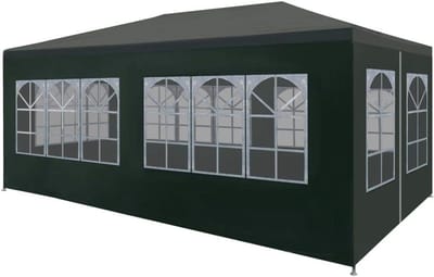 Partytent Tuintent - Feestpaviljoen Overkapping - Buitenfeesten Organiseren - UV- en Waterbestendig PE - 6 x 3 x 255 m