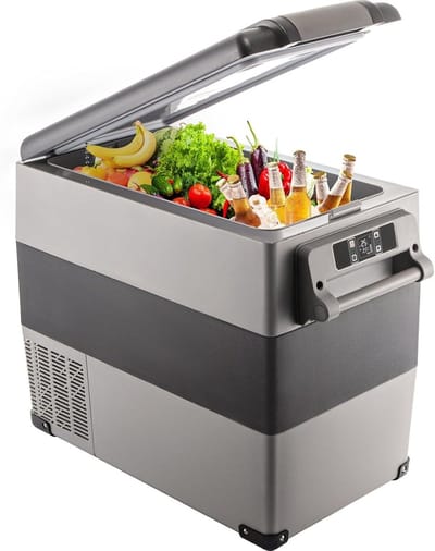 Draagbare Koelkast - Compressor Koelbox - Reizen Kamperen - Snelle Koeling - 55 Liter - Grijs