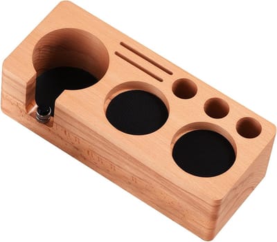 Verstelbaar Tamper Station voor 51-54 mm, Houten Tamp Station voor Espresso Barista en Thuisgebruik, Perfect voor Koffieliefhebbers en Barista's