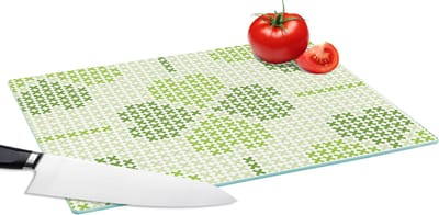 Glazen Snijplank - 39x28 - Klaver - Patronen - Groen - Snijplanken Glas