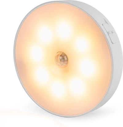 Ledverlichting - Bewegingssensor - 3 stuks - led lampje bewegingssensor - Rond - Draadloos - Oplaadbaar - USB C - Nachtlamp - Warm licht - Sensor - Kastverlichting - Trapverlichting - Nachtlampje